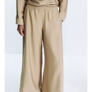 Zara Elastic Waist Wide Leg Pants